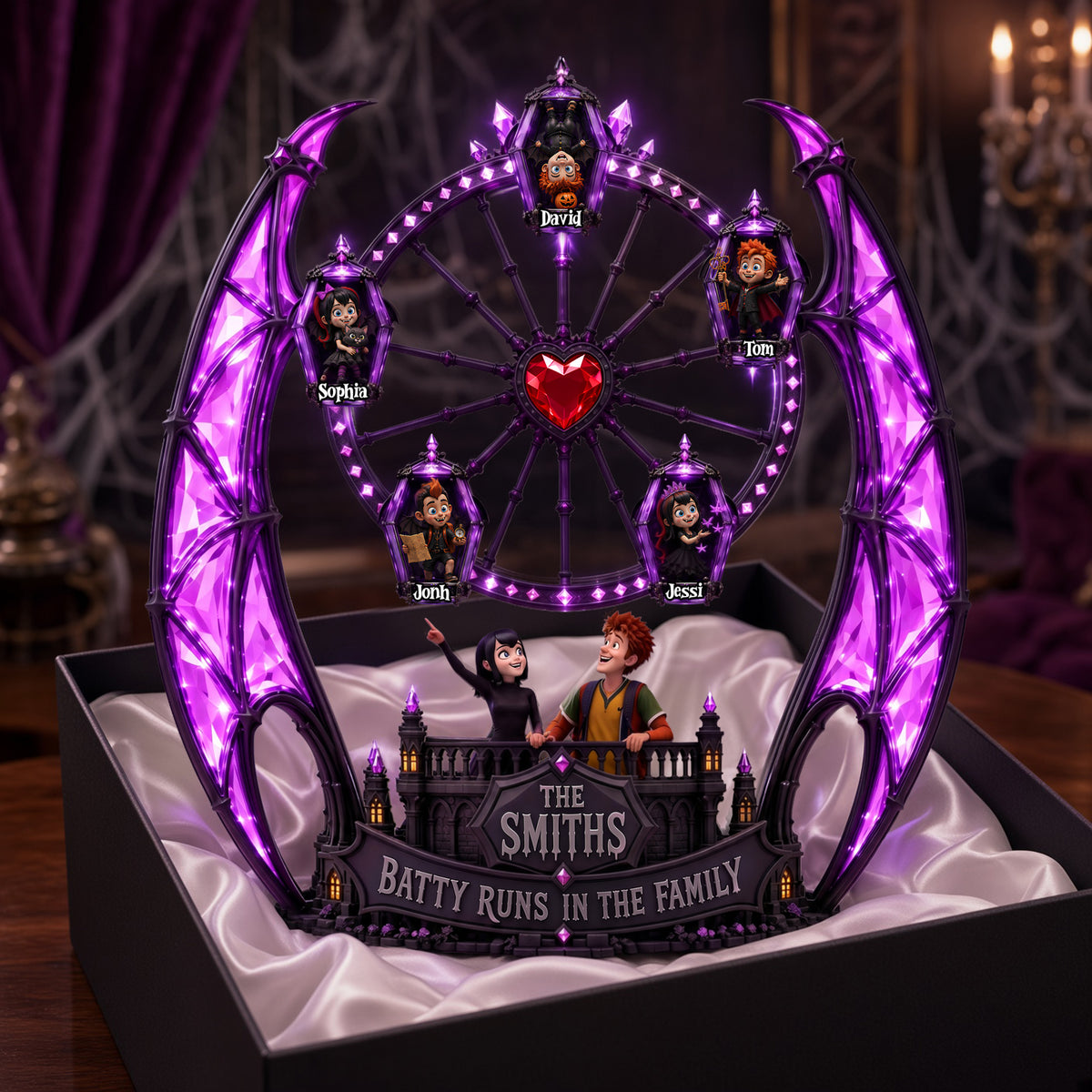 Halloween Family Light Box Personalized Gifts For Spooky Family 05HALU010926