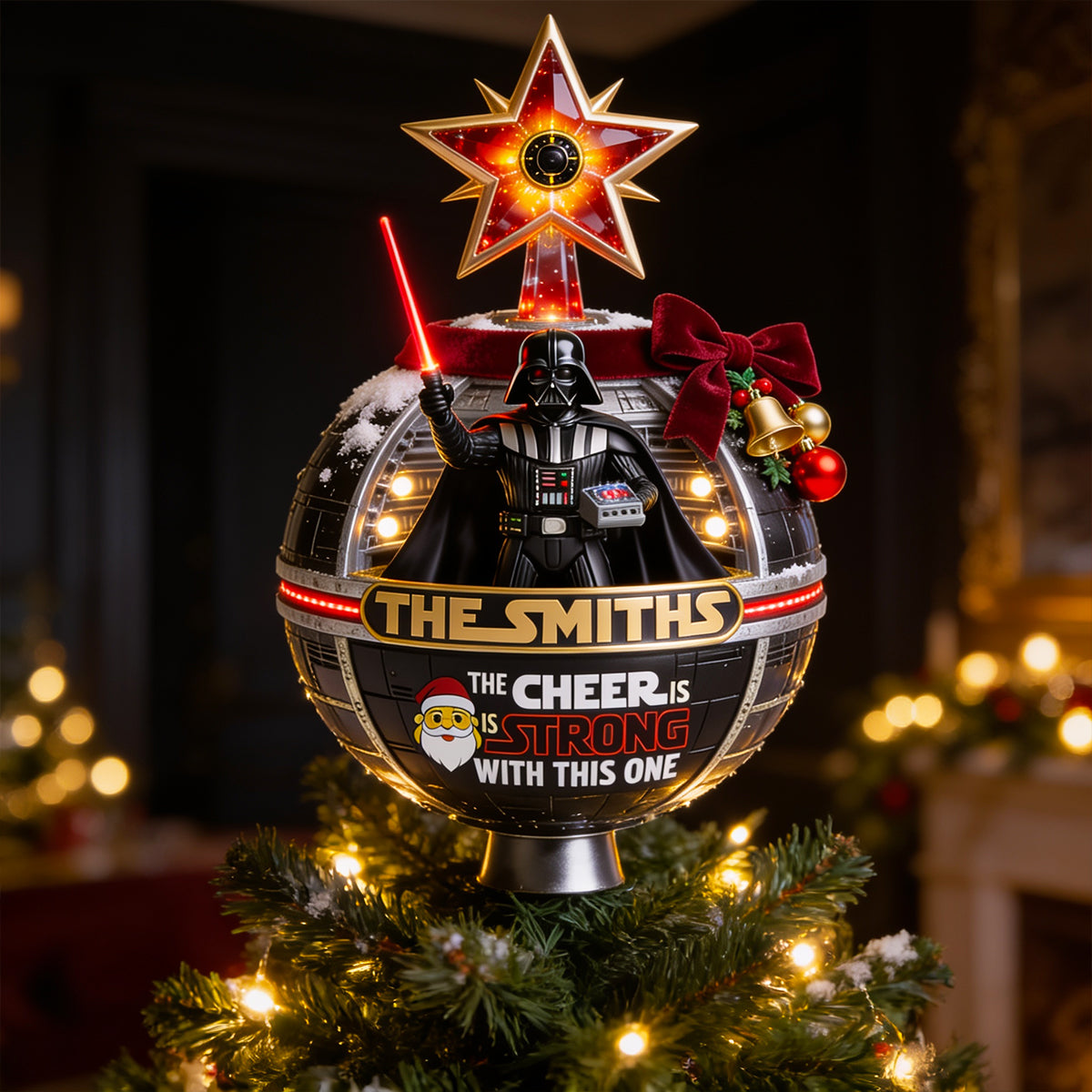 Empire Celebrates The Holidays Tree Topper - Personalized Christmas Gifts For Family 04hadt190826-Homacus
