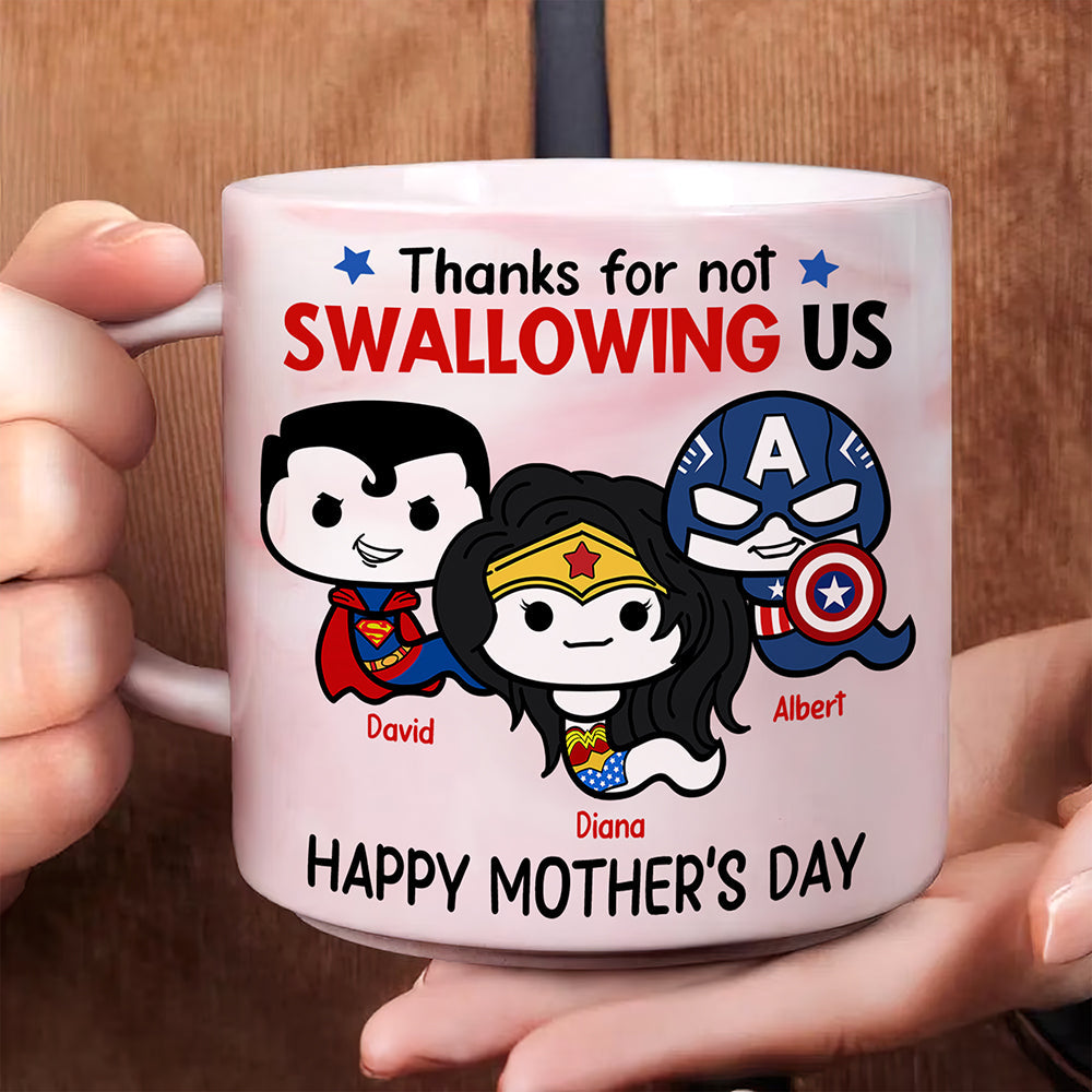 Personalized Gift For Mom Marble Mug Super Sperm Mother's Day 04ACQN190325-Homacus
