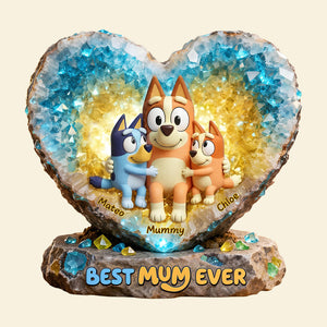 Best Mum Ever Acrylic Plaque - Personalized Gifts For Mom 02HUDT020426-Homacus