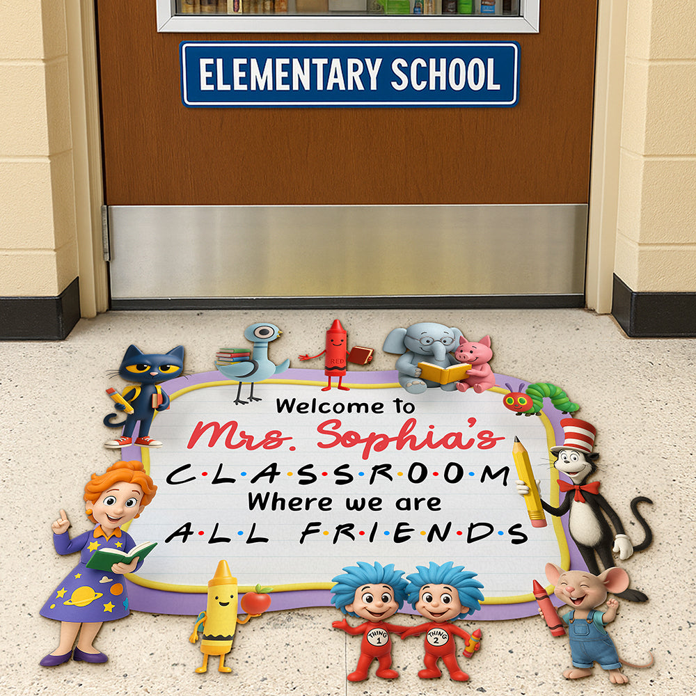 Welcome Classroom Doormat - Personalized Gifts For Teacher 02naqn250725-Homacus