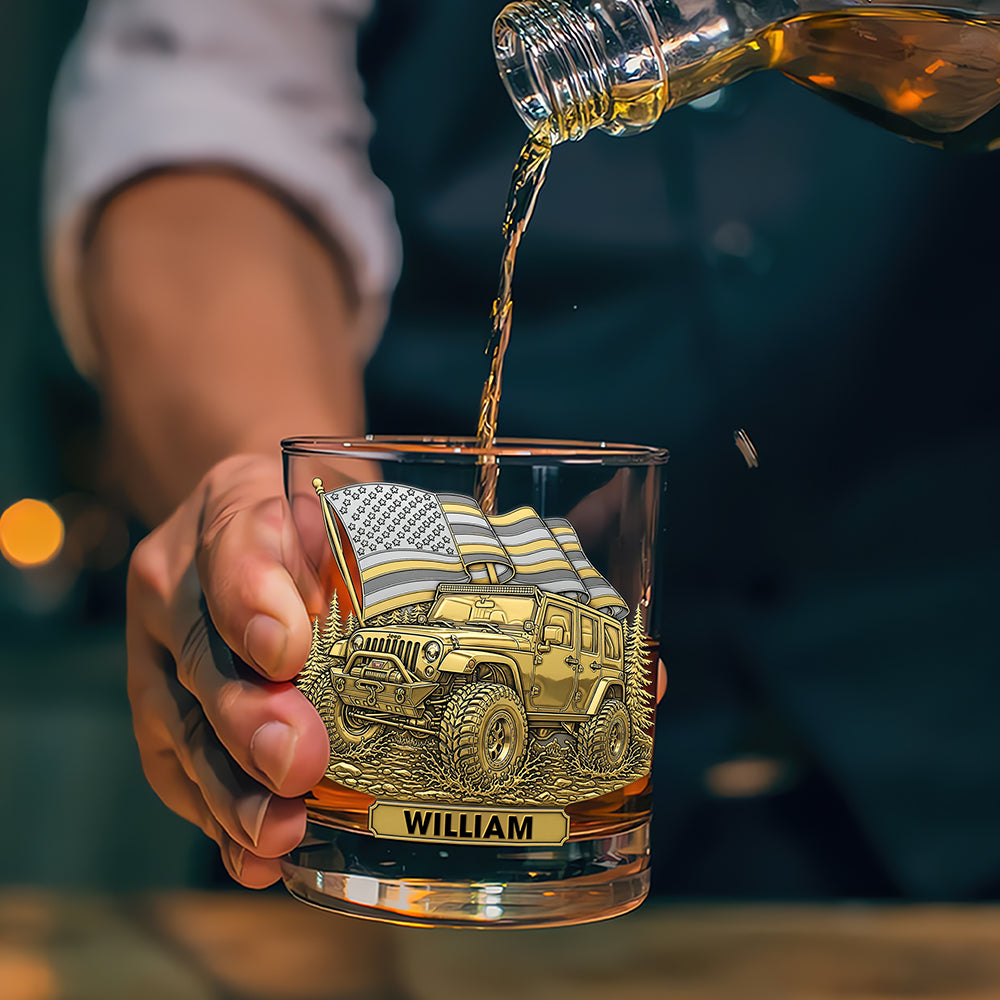 Trail Rider Whiskey Glass - Personalized Gifts For Off-road Lovers 04naqn010825-Homacus
