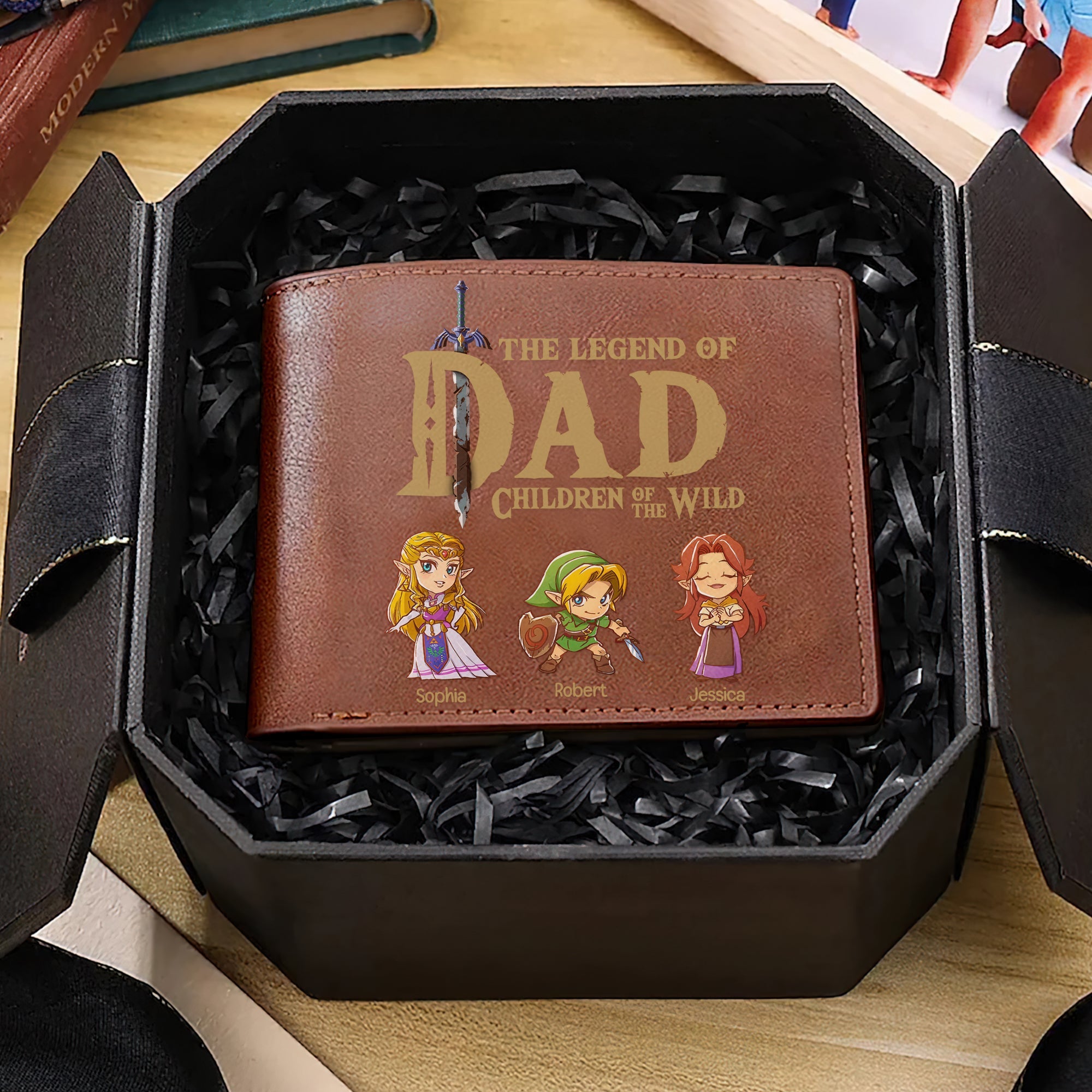 Personalized Gifts For Dad PU Leather Wallet 04NAQN040524PA Father's Day-Homacus