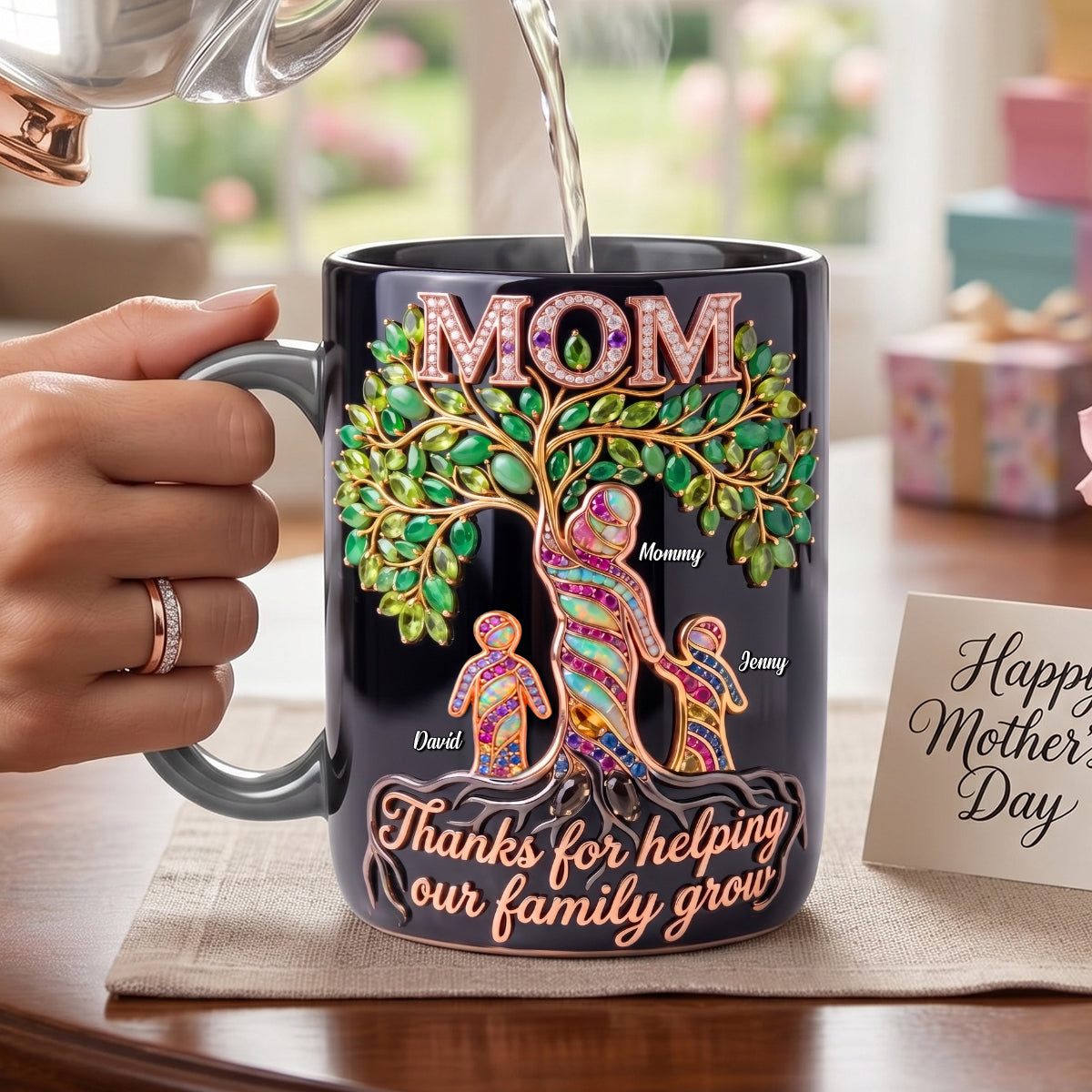 Mom Family Tree Magic Coffee Mug - Personalized Gifts For Mom 04HUTN150426-Homacus