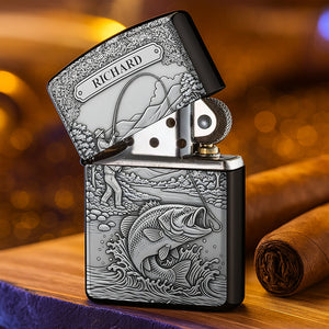 Fishing Man Lighter - Personalized Gifts For Fishing Lovers 02ohta080825-Homacus