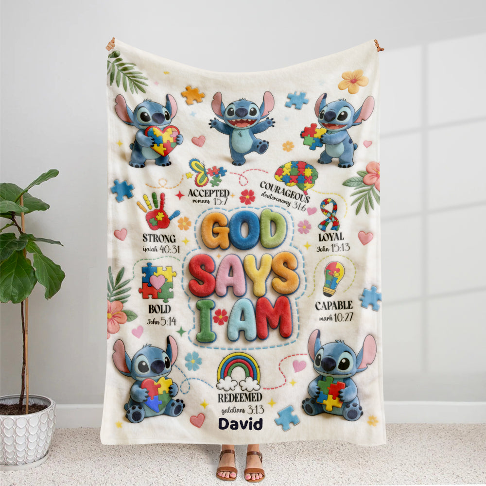 Blessed and Loved Blanket Personalized Gifts For Kids 03NATN140326-Homacus