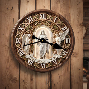 Faith-Inspired Wall Clock Personalized Gifts For Christian 04TODT231225-Homacus