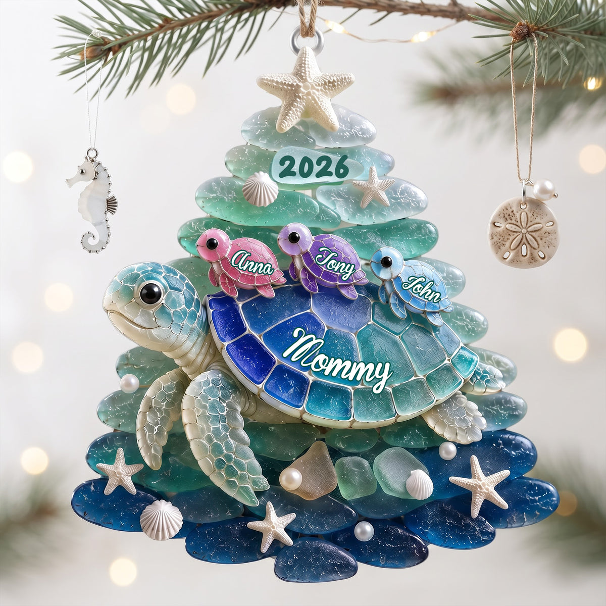 Turtle Grandma Acrylic Ornament - Personalized Gifts For Christmas 07nalu010826