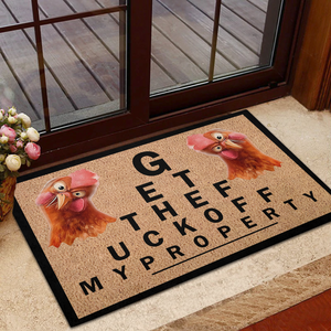 Personalized Funny Attitude Animal Doormat Collection, Get Off My Property 01qhpu241224-Homacus