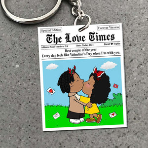 Personalized Gifts For Couple Keychain The Love Times 03katn271124hg-Homacus