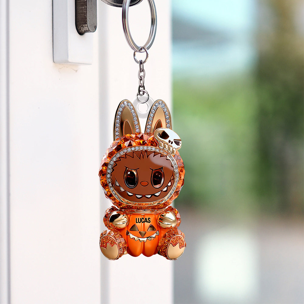 Pumpkin Cute Monster Personalized Gifts For Horror Fans Keychain 01tgtn140825-Homacus