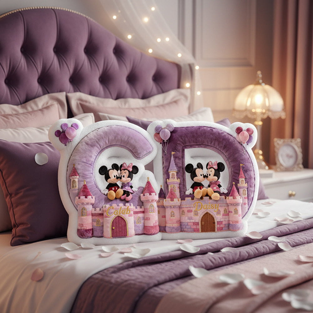 Lovely Couple Alphabet Custom Shaped Pillow - Personalized Gifts For Couple 02ohta131225-Homacus