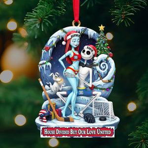 Couple's Hearts United Ornament - Personalized Gift For Couples 03HULU290925-Homacus