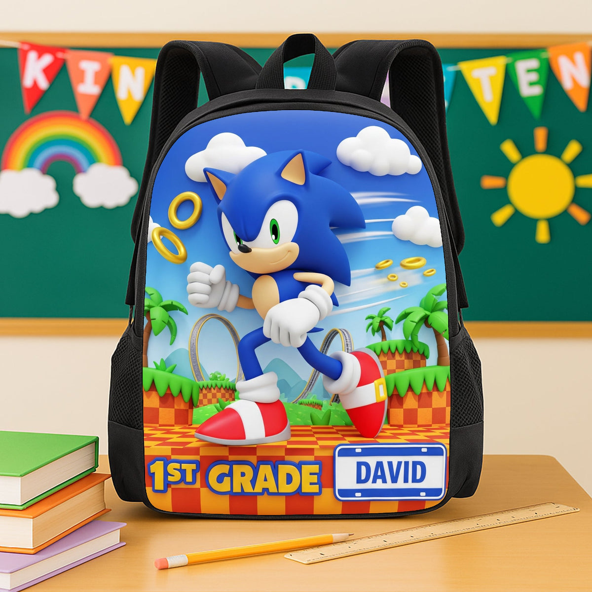 Power Up Characters School Bag Personalized Gifts For Kids 05natn310725-Homacus