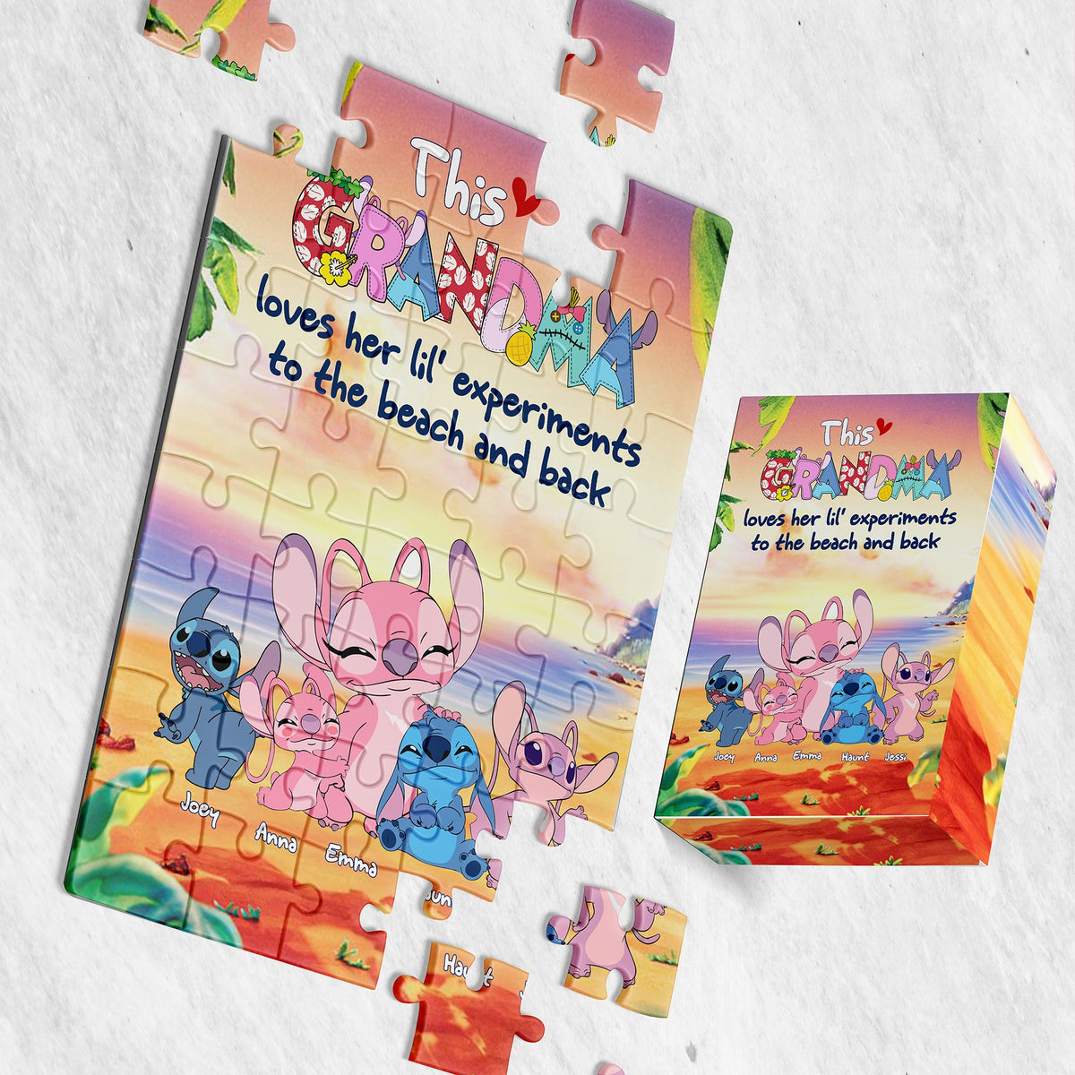 Personalized Gifts For Mom Puzzle, Cute Mischievous Aliens 02QHLU190325-Homacus
