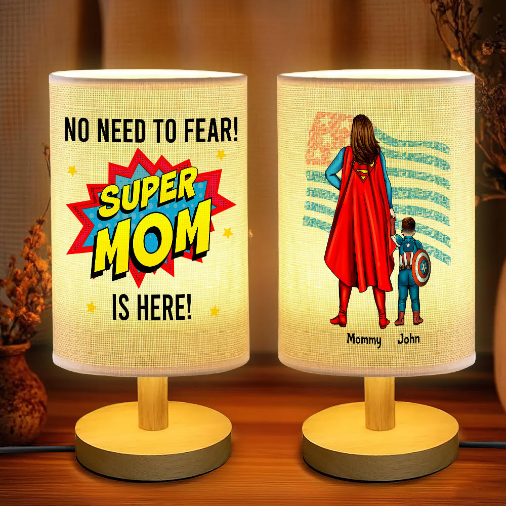 Personalized Gift For Mom Table Lamp Mother's Day Super Mom 04HUDT250325PA-Homacus