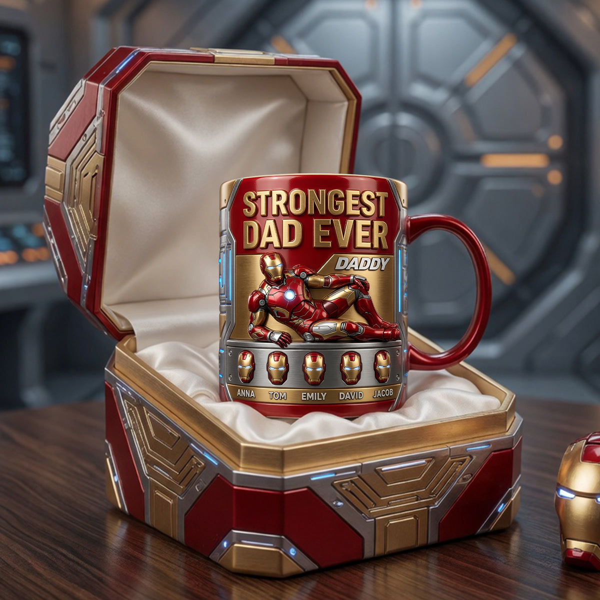Strongest Dad Ever Magic Coffee Mug - Personalized Gifts For Dads 03TYLU300426-Homacus