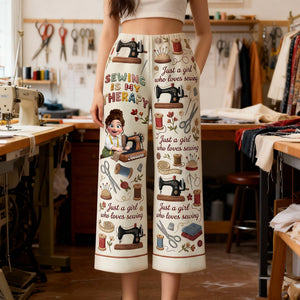 Sewing Is A Therapy Pajama Pants - Personalized Gift For Sewers 03PALU140126-Homacus