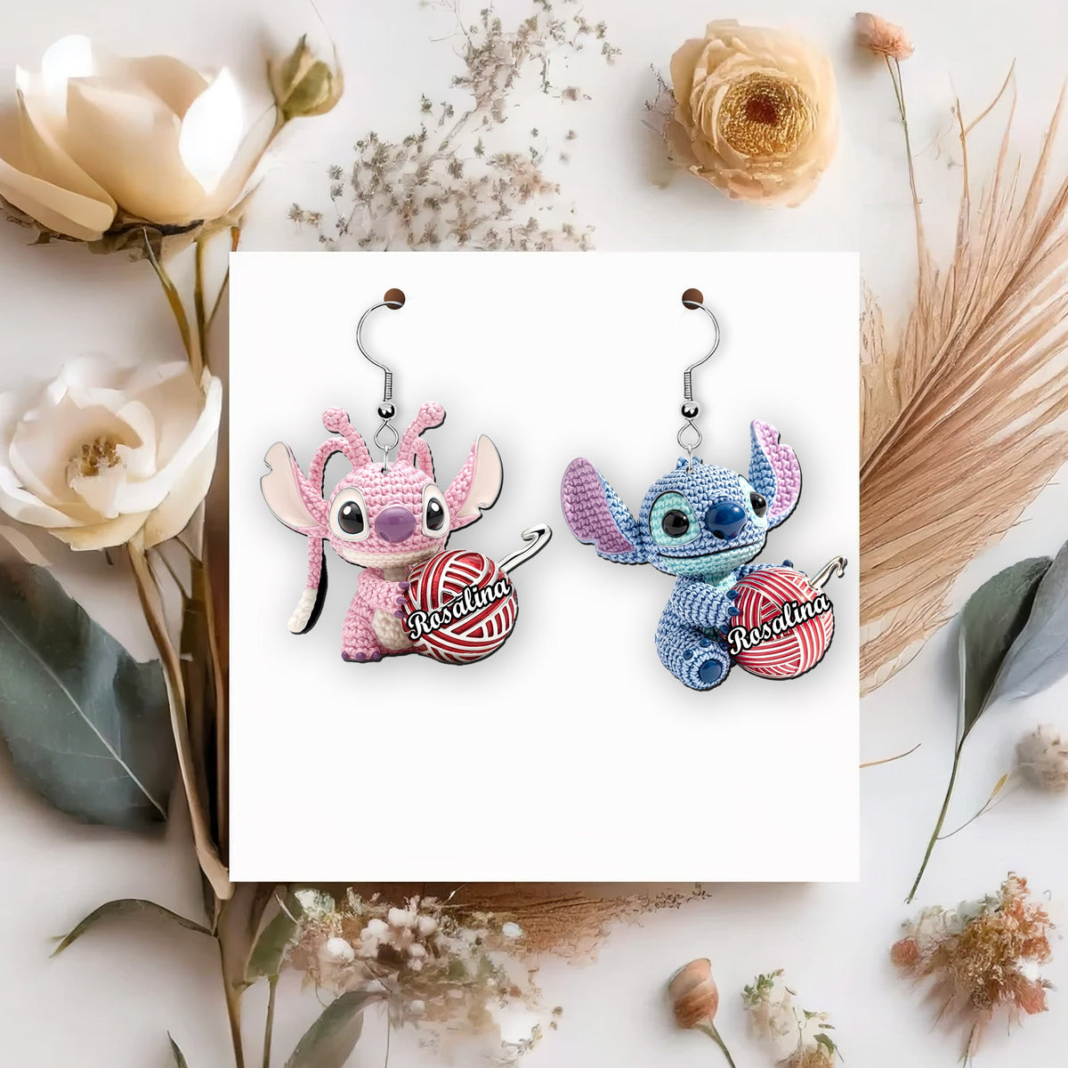 Cartoon Crochet Earrings - Personalized Gifts For Crochet Lovers 02namg140725-Homacus