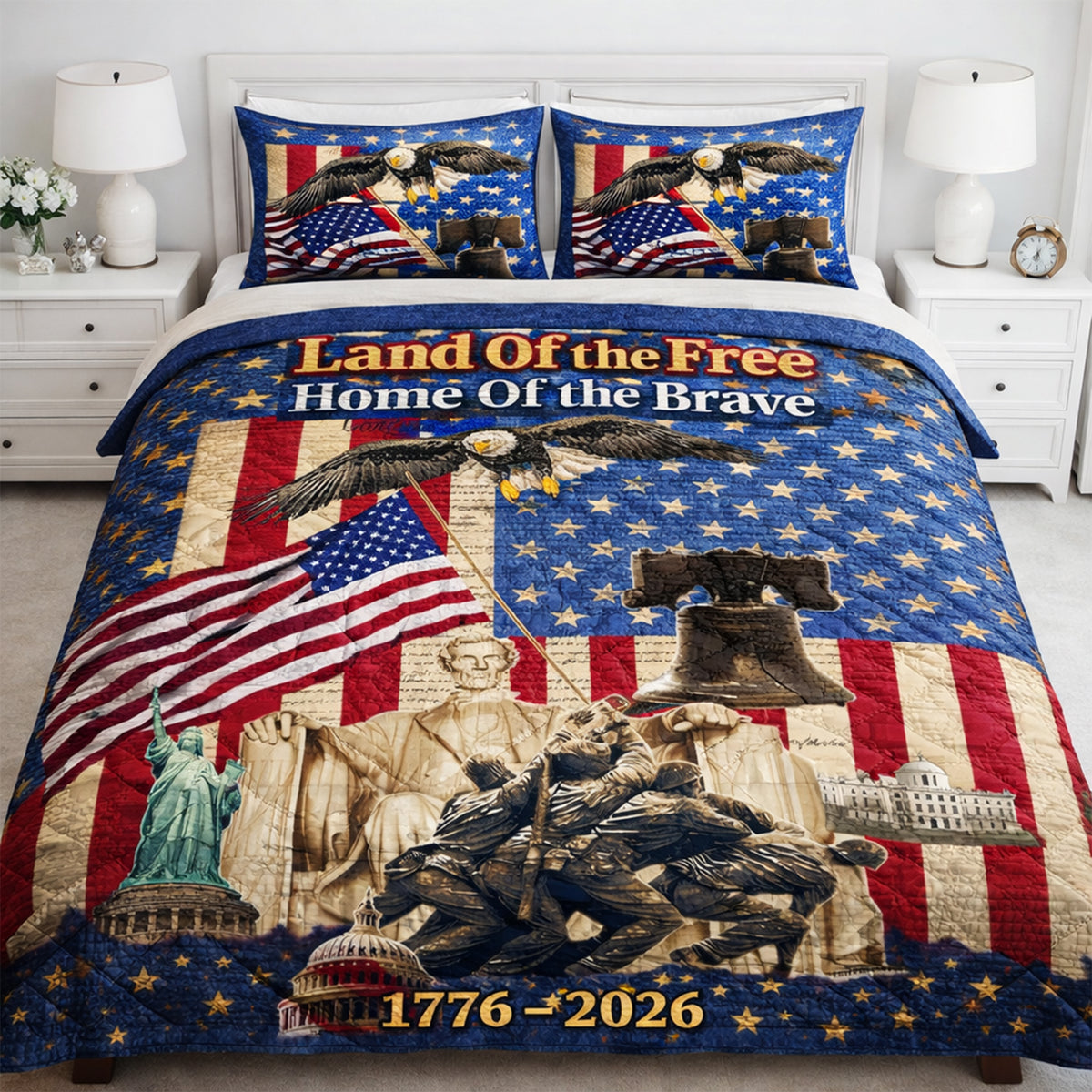 Celebrating America’s 250th Anniversary - Quilt Bedding Set Special Line 06HUQN270126-Homacus
