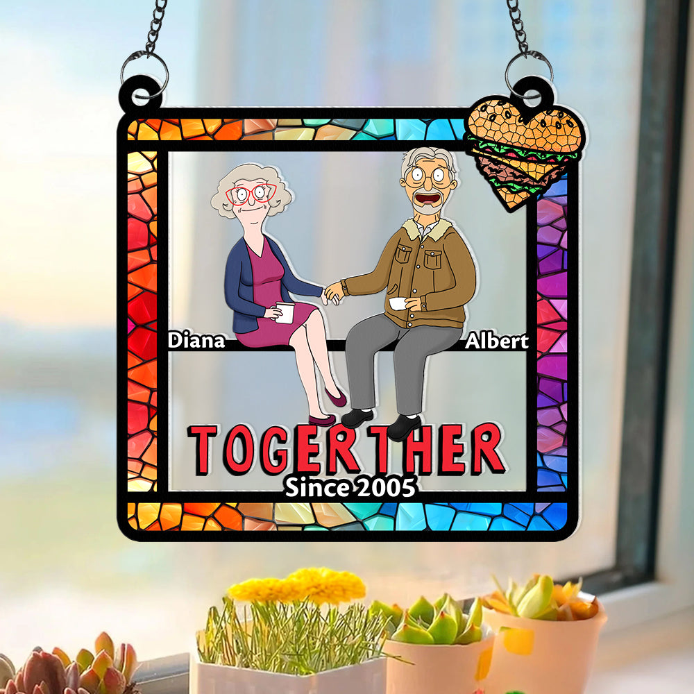 Personalized Gifts For Couple Suncatcher Ornament 06ohqn130225pa-Homacus