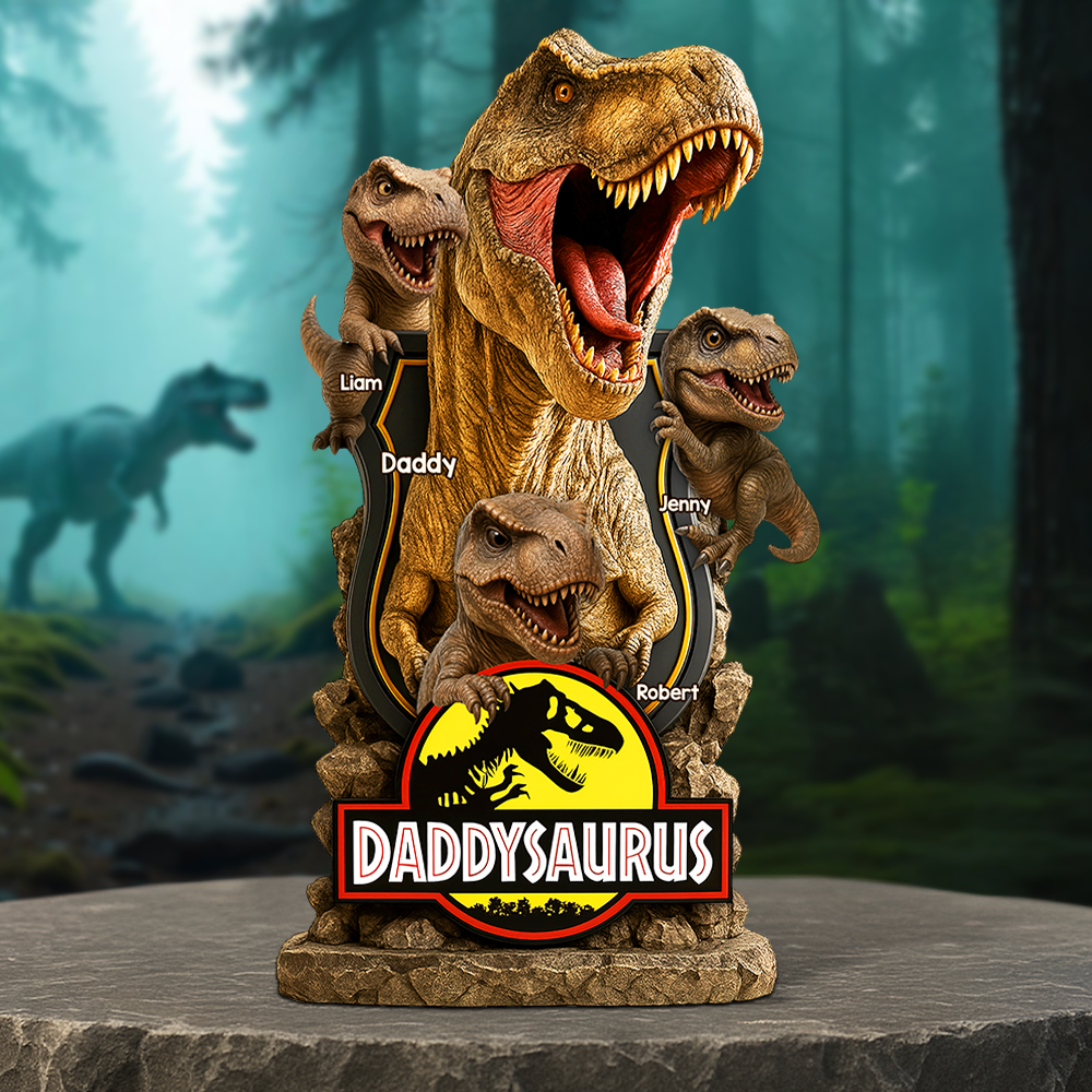 Daddysaurus Dad Acrylic Plaque Personalized Gifts For Dad 03NAPU160525-Homacus