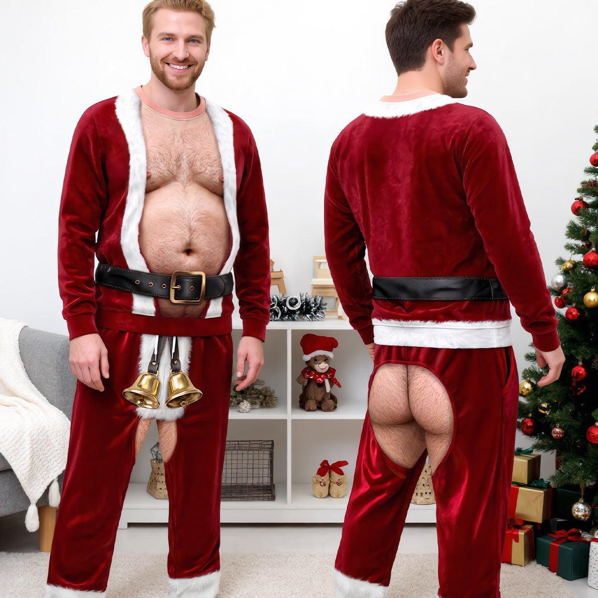 Funny Santa Set Sweatshirt & Sweatpants - Personalized Gifts For Christmas 01hutn260826