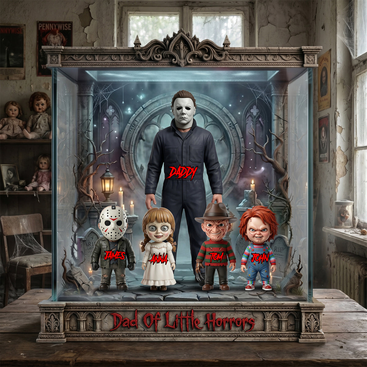 Dad Of Little Horrors Acrylic Plaque - Personalized Gifts For Dads 03NALU140526-Homacus