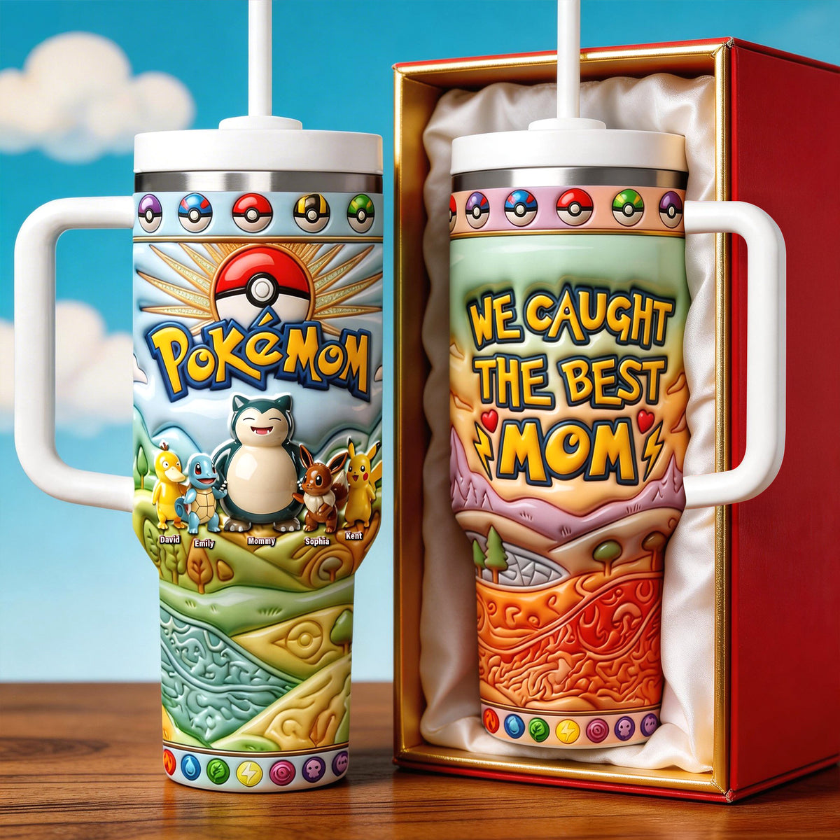 Lovely Magical Mom 40oz Tumbler With Handle - Personalized Gifts For Moms 02QHQN030426-Homacus