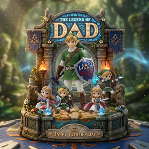 Legendary Dad and Little Heroes Acrylic Plaque - Personalized Father's Day Gifts 02TYTA300426-Homacus