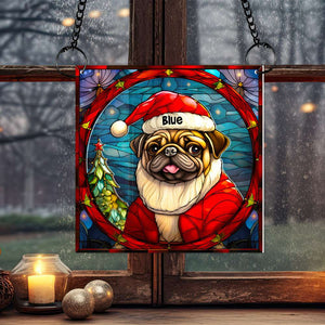 Pug Dog Christmas Acrylic Suncatcher Ornament 04HUMH100924 Gifts For Dog Mom Or Dog Dad-Homacus