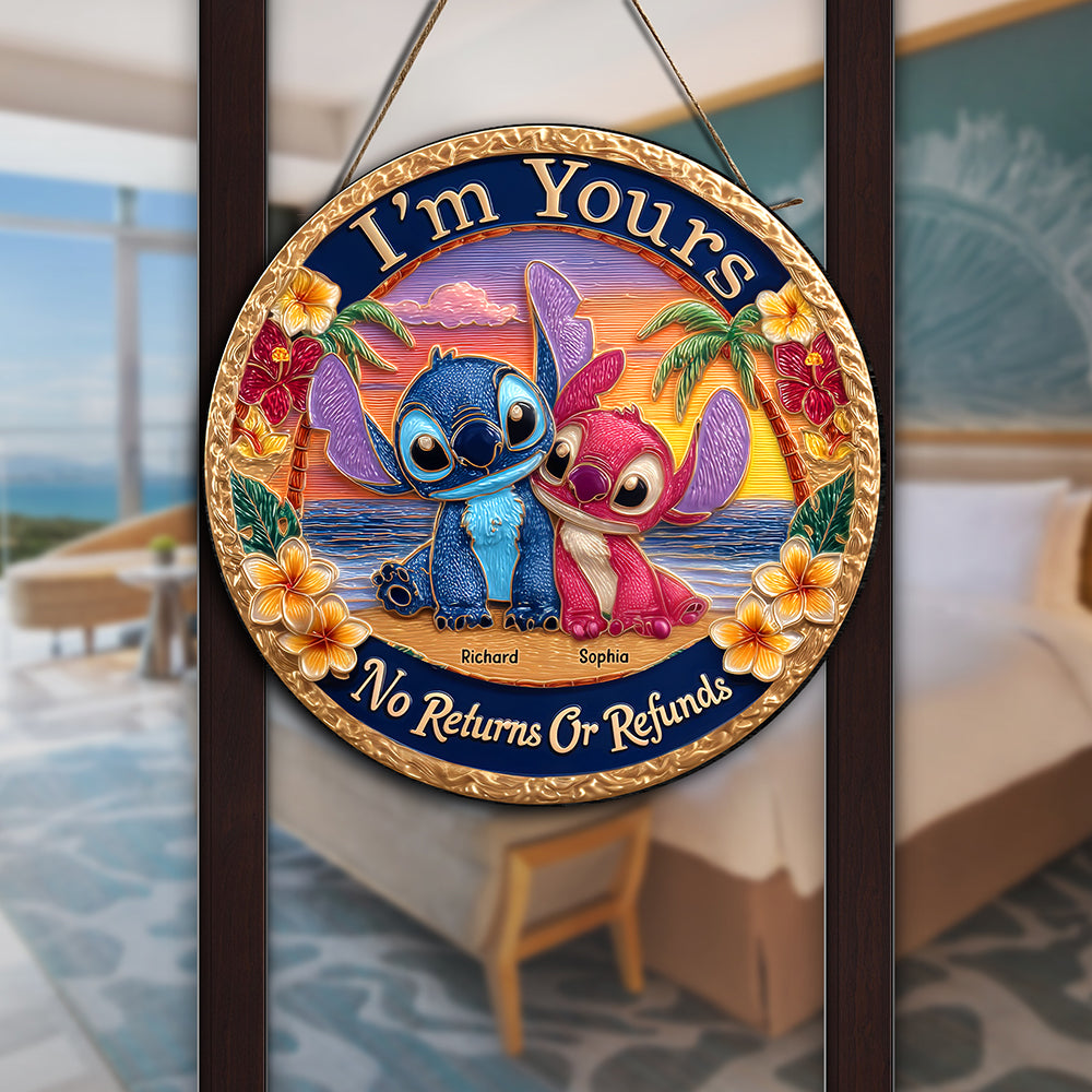 Blue Monster Fans Wood Sign - Personalized Gifts For Couple 03tgqn230525-Homacus