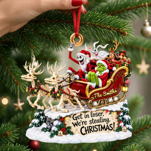 Mischief Crew On A Sleigh Ornament - Personalized Christmas Gifts 01NADH191026-Homacus