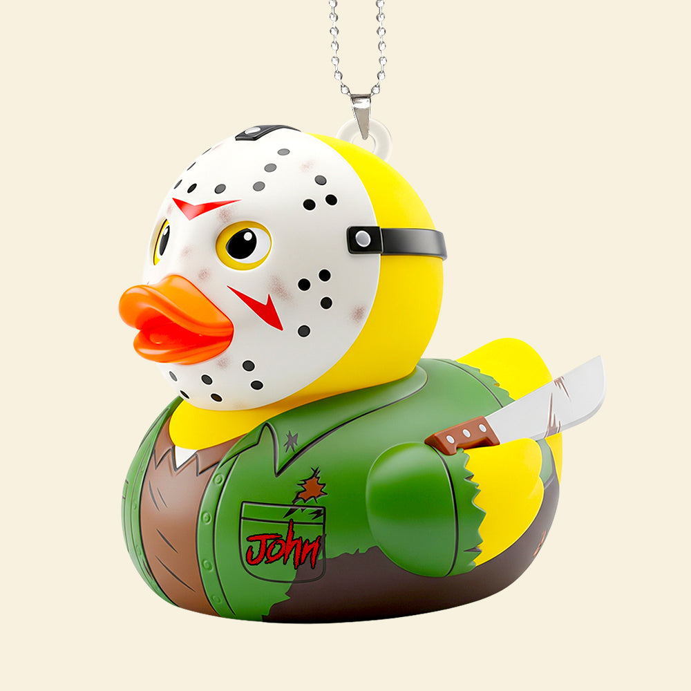 Horror Duck Car Ornament Personalized Gifts For Movie Fans 01PGDT210825-Homacus