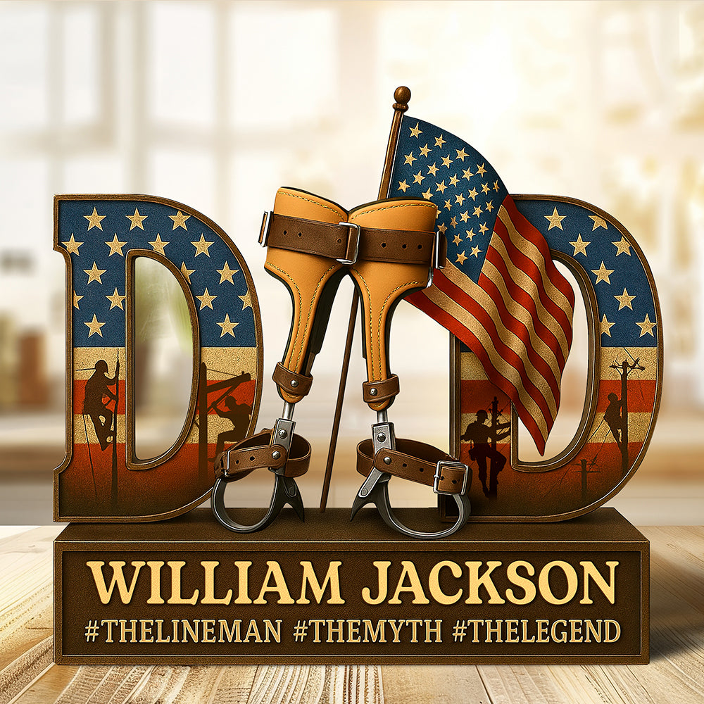 Hero Lineman Dad Acrylic Plaque - Personalized Gifts For Dad 03qhqn090525-Homacus