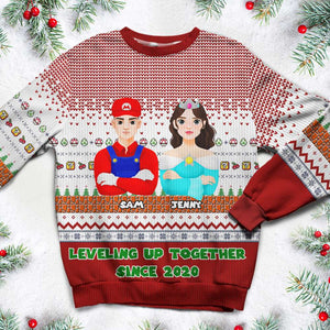 Personalized Christmas Gifts For Couple Ugly Sweater 01KAMH181024PA-Homacus