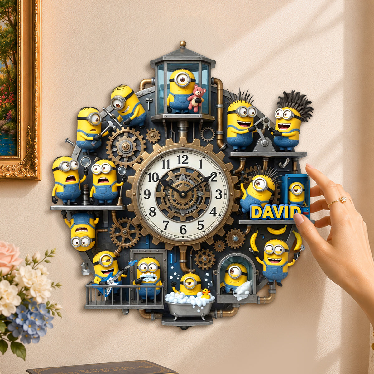 Banana Buddies Acrylic Hanging Wall Clock - Personalized Gifts 06tydh180726-Homacus