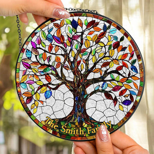 Personalized Gifts For Family Stained Glass 05acdt250824 Family Tree-Homacus