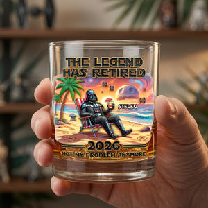 The Legend Has Retired Round Glass - Personalized Gifts 03todh050626