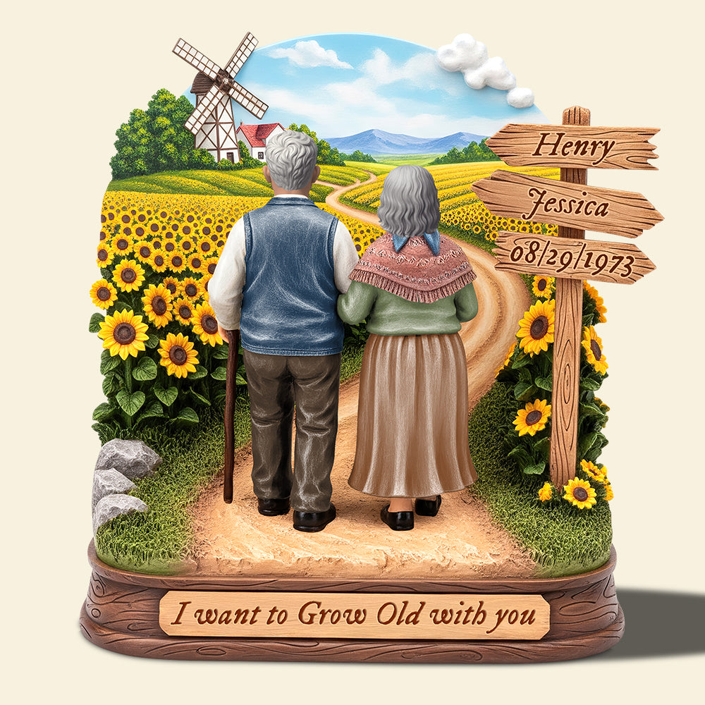 Old Couple Acrylic Plaque Personalized Gifts For Couple 05NADT270525-Homacus