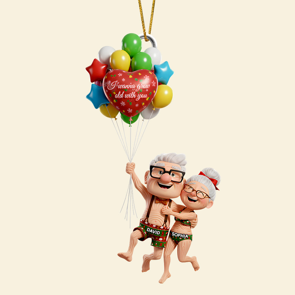 Old Couple Christmas Ornament, Personalized Gifts For Couple 01TGDT250925-Homacus