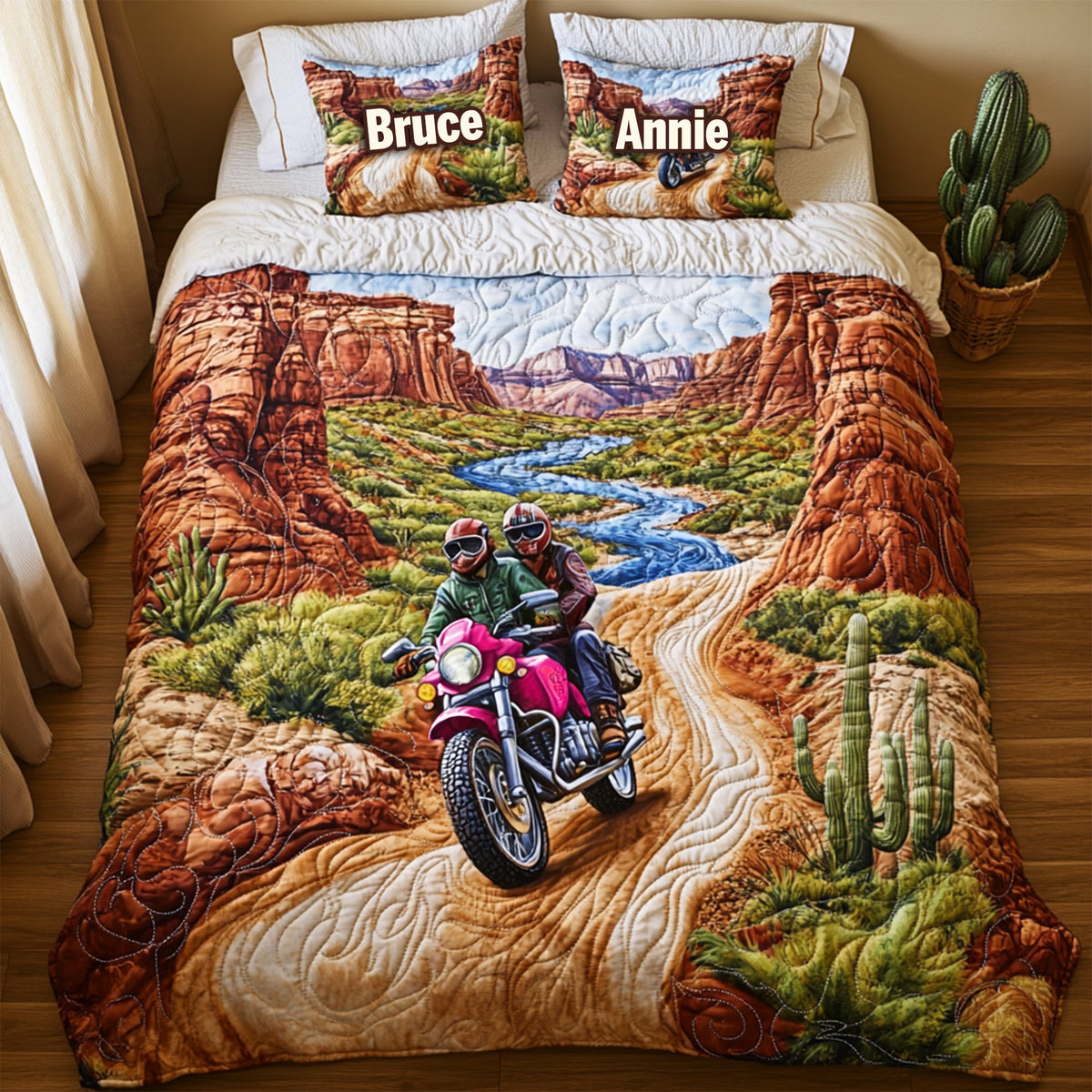 Riding Together Couple Quilt Bedding Set Special Line - Personalized Gift For Couple 01TGLU100725-Homacus