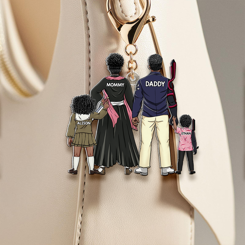 Personalized Gifts For Family Keychain Anime Family 01QHHU250225HG-Homacus