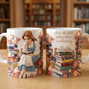 Dreamy Reading Girl Coffee Mug - Personalized Gifts For Book Lovers 03qhqn251225-Homacus