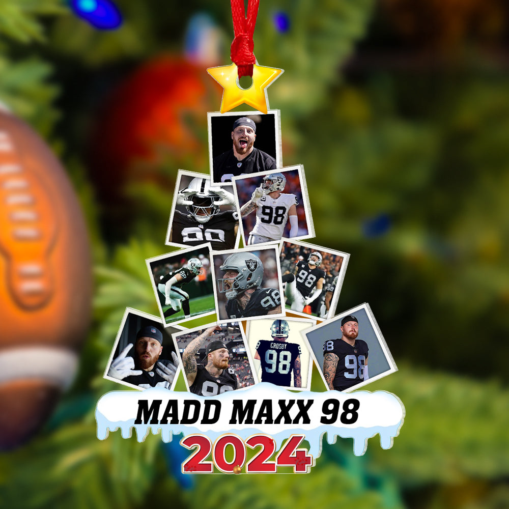 Custom Photo Gifts For American Football Fans Christmas Ornament 08dgpu150824-Homacus