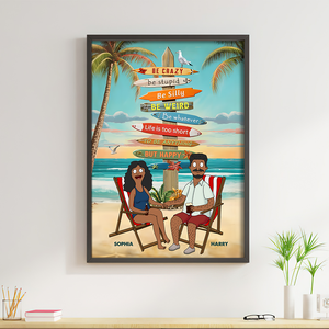 Personalized Gifts For Couple Canvas Print Life Is Too Short 01xqpu120225pa-Homacus