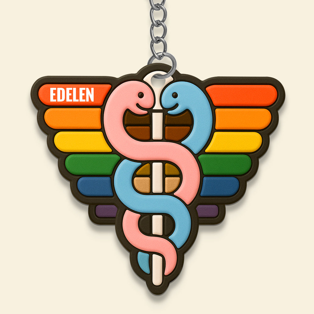Medical Pride Keychain Personalized Pride Gifts 02HUDT130525-Homacus