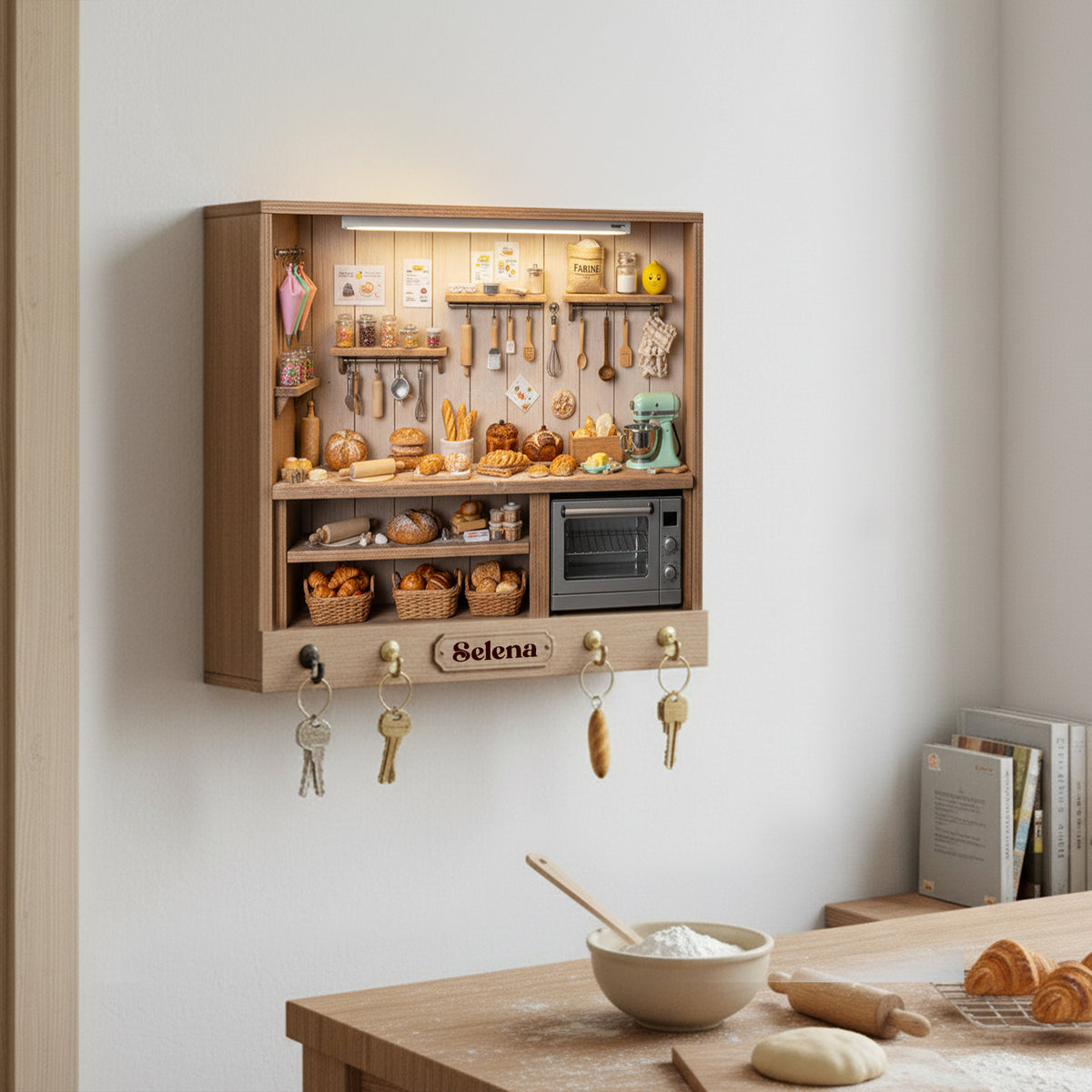 Bakery Wood Key Hanger - Personalized Gifts For Bakers 07hylu101225-Homacus