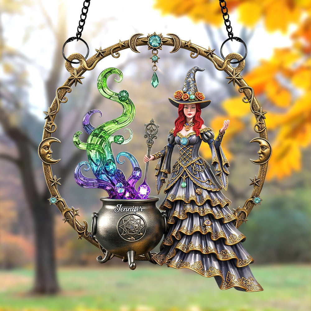 Mystic Witch Suncatcher Ornament – Personalized Gifts For Witch Lovers 02naqn140725-Homacus