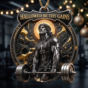 Jesus Lifts Acrylic Ornament, Personalized Gifts For Gymers & Weighlifting Lovers 02QHQN170826-Homacus
